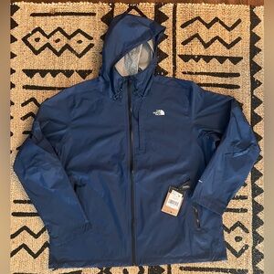 The North Face Men's Navy Raincoat, brand new with Tag